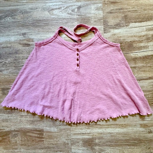 American Eagle Outfitters Tops - American Eagle Pink Flowy Tank Top ~ Small